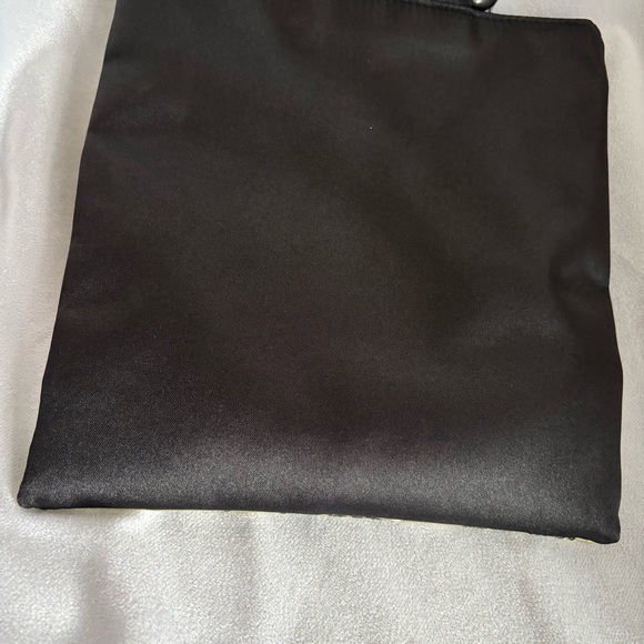 Black Gold Floral Satin Evening Bag Cherry Blossom Top Handle Chinoiserie Purse - Picture 5 of 7